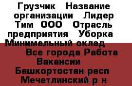 Грузчик › Название организации ­ Лидер Тим, ООО › Отрасль предприятия ­ Уборка › Минимальный оклад ­ 15 000 - Все города Работа » Вакансии   . Башкортостан респ.,Мечетлинский р-н